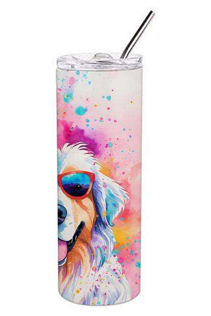 Great Pyrenees Hippie Dawg Stainless Steel Skinny Tumbler Vacuum Double Walled Reusable Insulated Tumbler Travel Cup for Coffee Cocktails Gift with Lid, 20 oz - Renee Lane Company