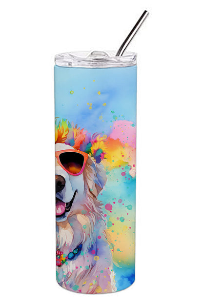 Great Pyrenees Hippie Dawg Stainless Steel Skinny Tumbler Vacuum Double Walled Reusable Insulated Tumbler Travel Cup for Coffee Cocktails Gift with Lid, 20 oz - Renee Lane Company