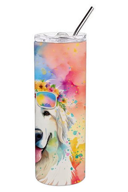 Great Pyrenees Hippie Dawg Stainless Steel Skinny Tumbler Vacuum Double Walled Reusable Insulated Tumbler Travel Cup for Coffee Cocktails Gift with Lid, 20 oz - Renee Lane Company