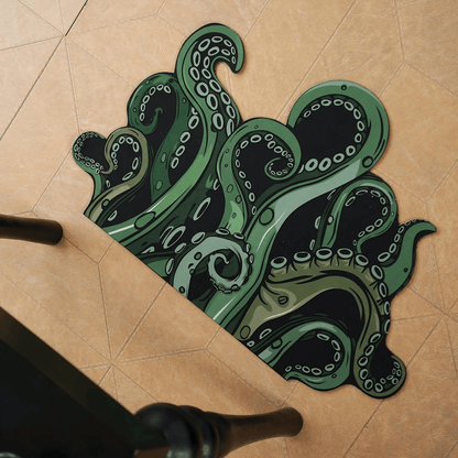 Green And Purple Cthulhu Rugs Water Absorbent Bath Mat Octopus Anime Rug Graphic Gothic Bathroom Rugs Fantasy Decorate, Non Slip Backing, Unique Gift & Decor for Gamers, 27x18 in - Renee Lane Company