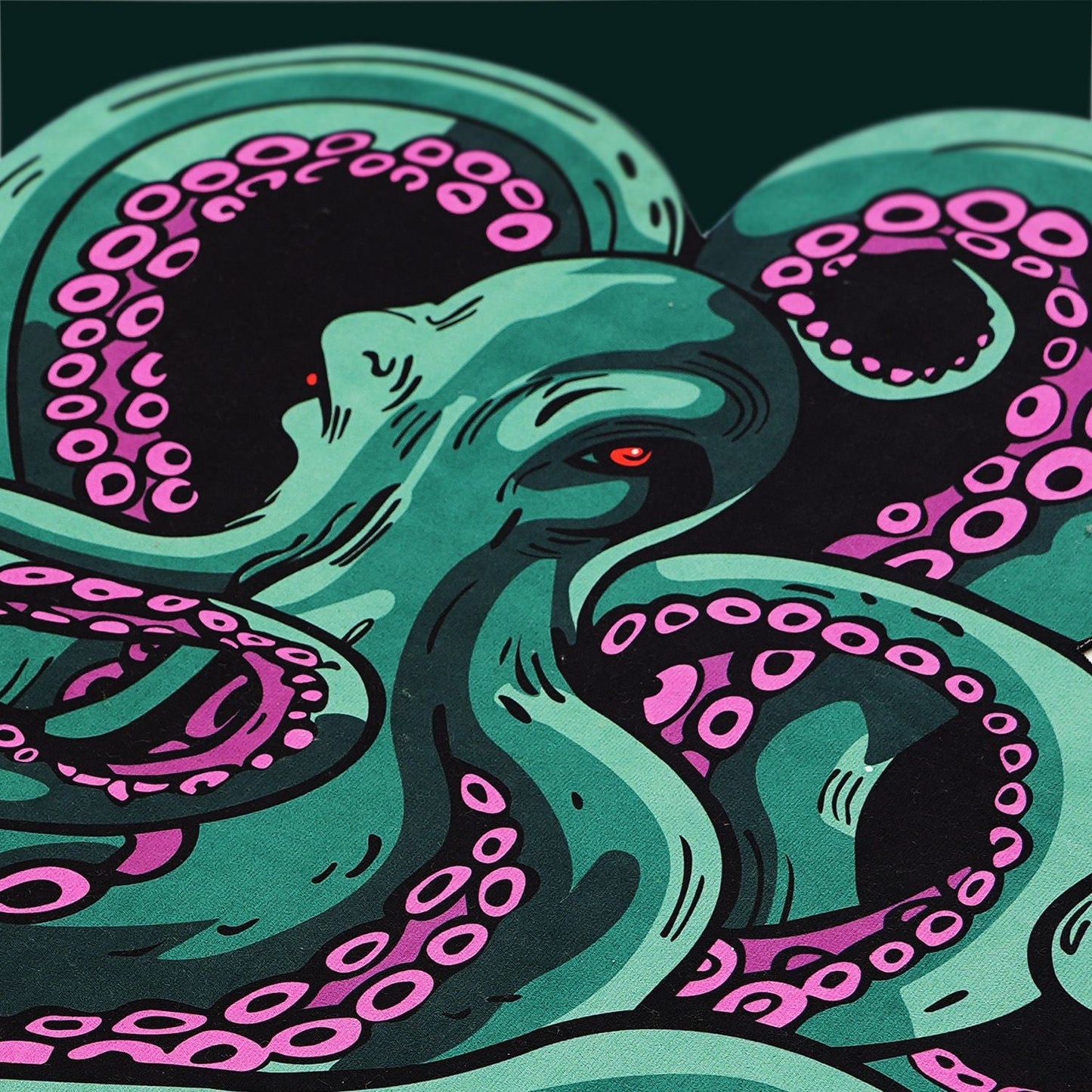 Green And Purple Cthulhu Rugs Water Absorbent Bath Mat Octopus Anime Rug Graphic Gothic Bathroom Rugs Fantasy Decorate, Non Slip Backing, Unique Gift & Decor for Gamers, 27x18 in - Renee Lane Company