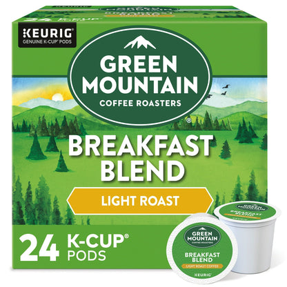 Green Mountain Coffee Breakfast Blend K-Cup Pods, Light Roast, 24 Count for Keurig Brewers - Renee Lane Company