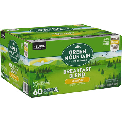 Green Mountain Coffee Breakfast Blend Single Serve K-Cup Pods, Light Roast Coffee, 60 Count - Renee Lane Company