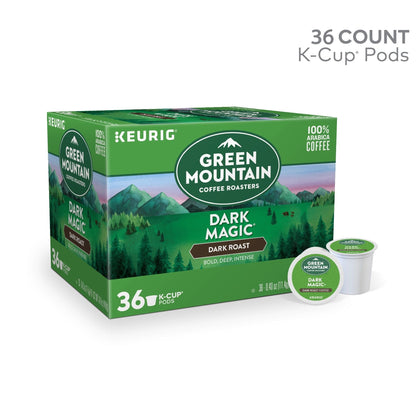 Green Mountain Coffee Dark Magic Keurig Single-Serve K-Cup pods, Dark Roast Coffee, 36 Count - Renee Lane Company