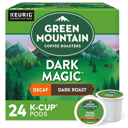 Green Mountain Coffee Decaf Dark Magic K-Cup Pods, Dark Roast, 24 Count for Keurig Brewers - Renee Lane Company
