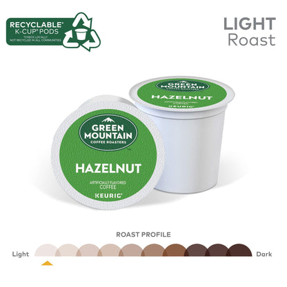 Green Mountain Coffee Hazelnut Flavored K-Cup Pods, Light Roast, 24 Count for Keurig Brewers - Renee Lane Company