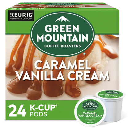 Green Mountain Coffee Roasters, Caramel Vanilla Cream Flavored K-Cup Coffee Pods, 24 Count - Renee Lane Company