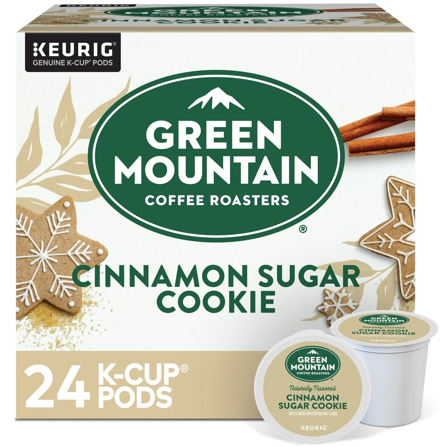 Green Mountain Coffee Roasters Cinnamon Sugar Cookie Keurig Single-Serve K-Cup Pods, Light Roast Coffee, 24 Count - Renee Lane Company