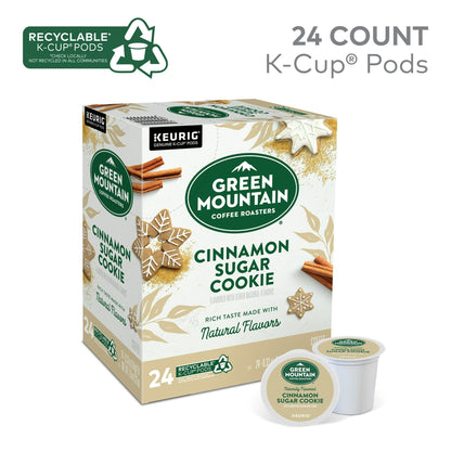 Green Mountain Coffee Roasters Cinnamon Sugar Cookie Keurig Single-Serve K-Cup Pods, Light Roast Coffee, 24 Count - Renee Lane Company
