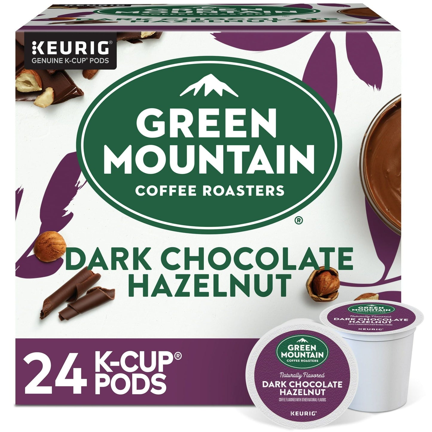 Green Mountain Coffee Roasters Dark Chocolate Hazelnut Coffee, Keurig Single Serve K-Cup Pods, 24 Count - Renee Lane Company