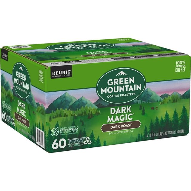 Green Mountain Coffee Roasters, Dark Magic Dark Roast K-Cup Coffee Pods, 60 Count - Renee Lane Company