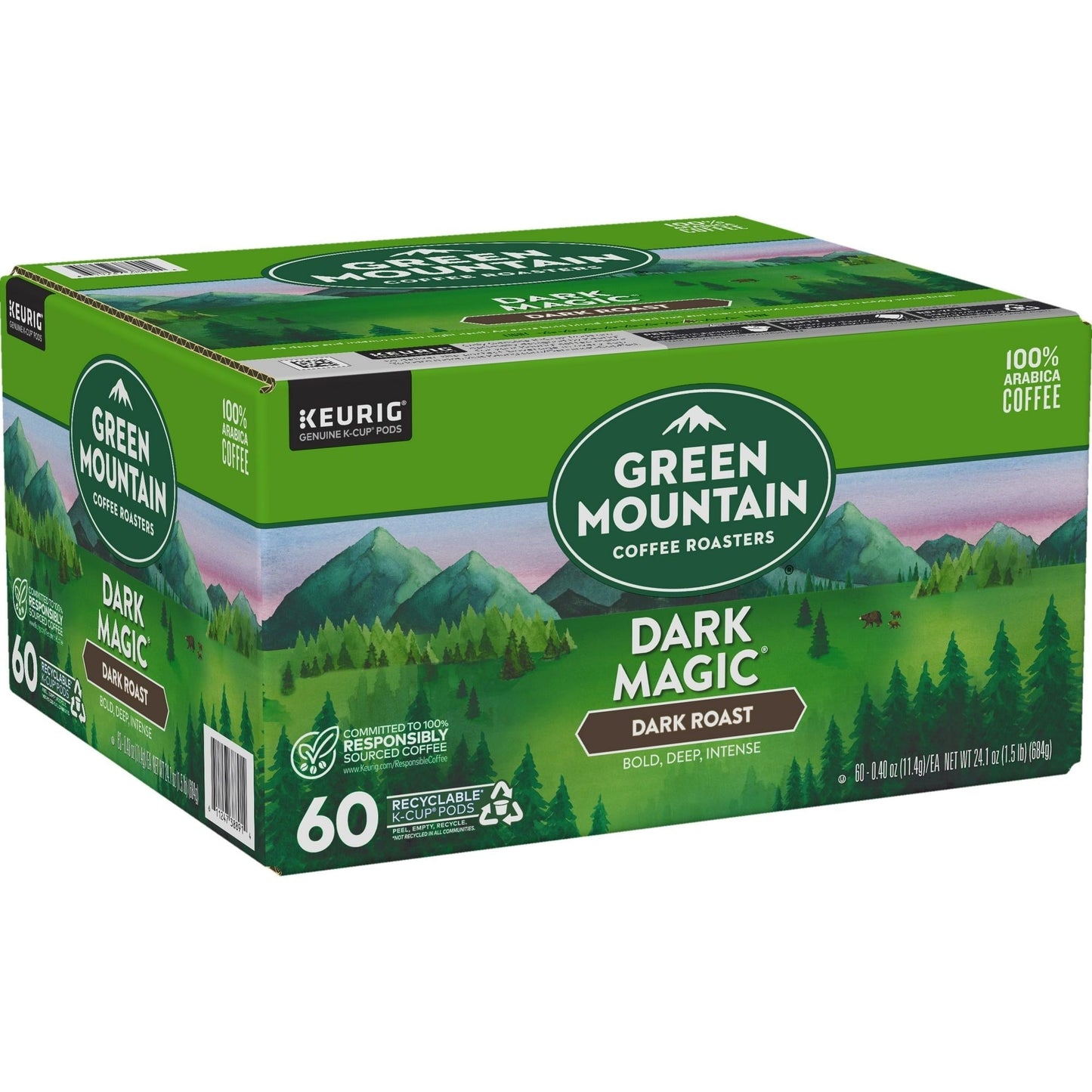 Green Mountain Coffee Roasters, Dark Magic Dark Roast K-Cup Coffee Pods, 60 Count - Renee Lane Company