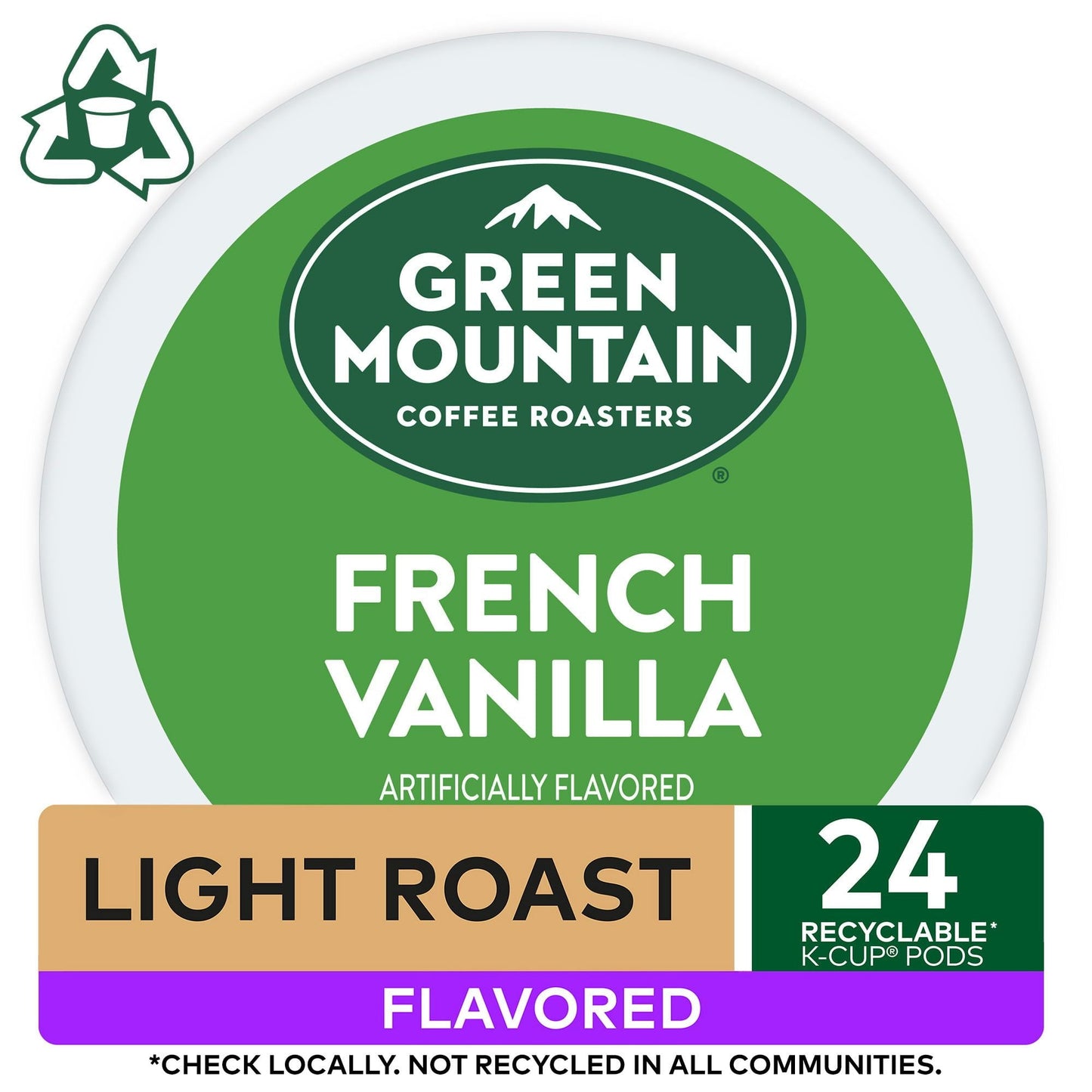 Green Mountain Coffee Roasters French Vanilla Coffee, Keurig Single-Serve K-Cup pods, Light Roast, 24 Count - Renee Lane Company