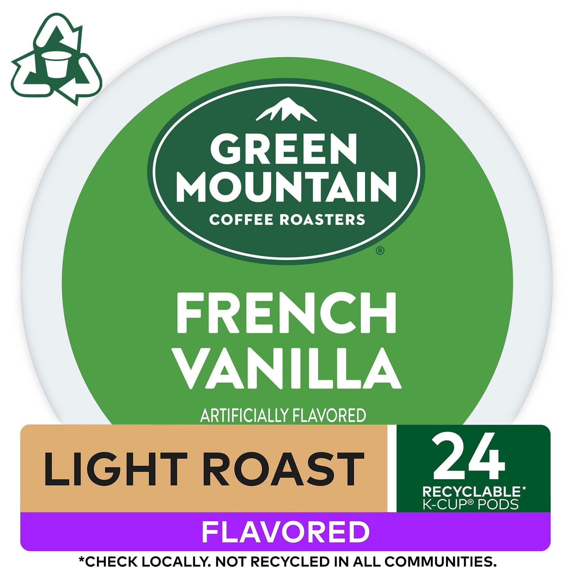 Green Mountain Coffee Roasters French Vanilla Coffee, Keurig Single-Serve K-Cup pods, Light Roast, 24 Count - Renee Lane Company