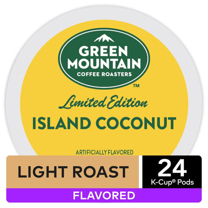 Green Mountain Coffee Roasters, Island Coconut Light Roast K-Cup Coffee Pods, 24 Count - Renee Lane Company