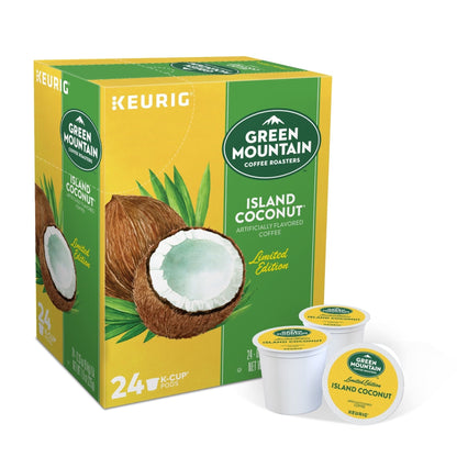 Green Mountain Coffee Roasters, Island Coconut Light Roast K-Cup Coffee Pods, 24 Count - Renee Lane Company