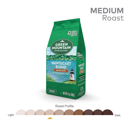Green Mountain Coffee Roasters Nantucket Blend, Fair Trade, Medium Roast, Ground Coffee, 12 oz - Renee Lane Company
