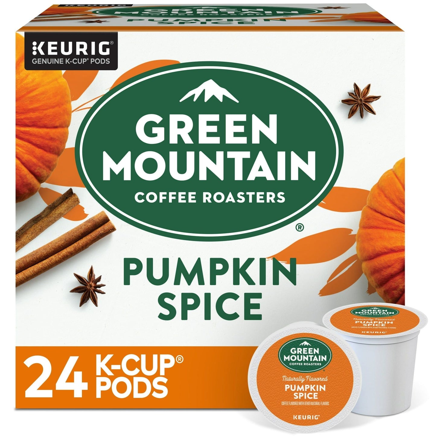 Green Mountain Coffee Roasters Pumpkin Spice Coffee, Keurig Single-Serve K-Cup Pods, Light Roast, 24 Count - Renee Lane Company