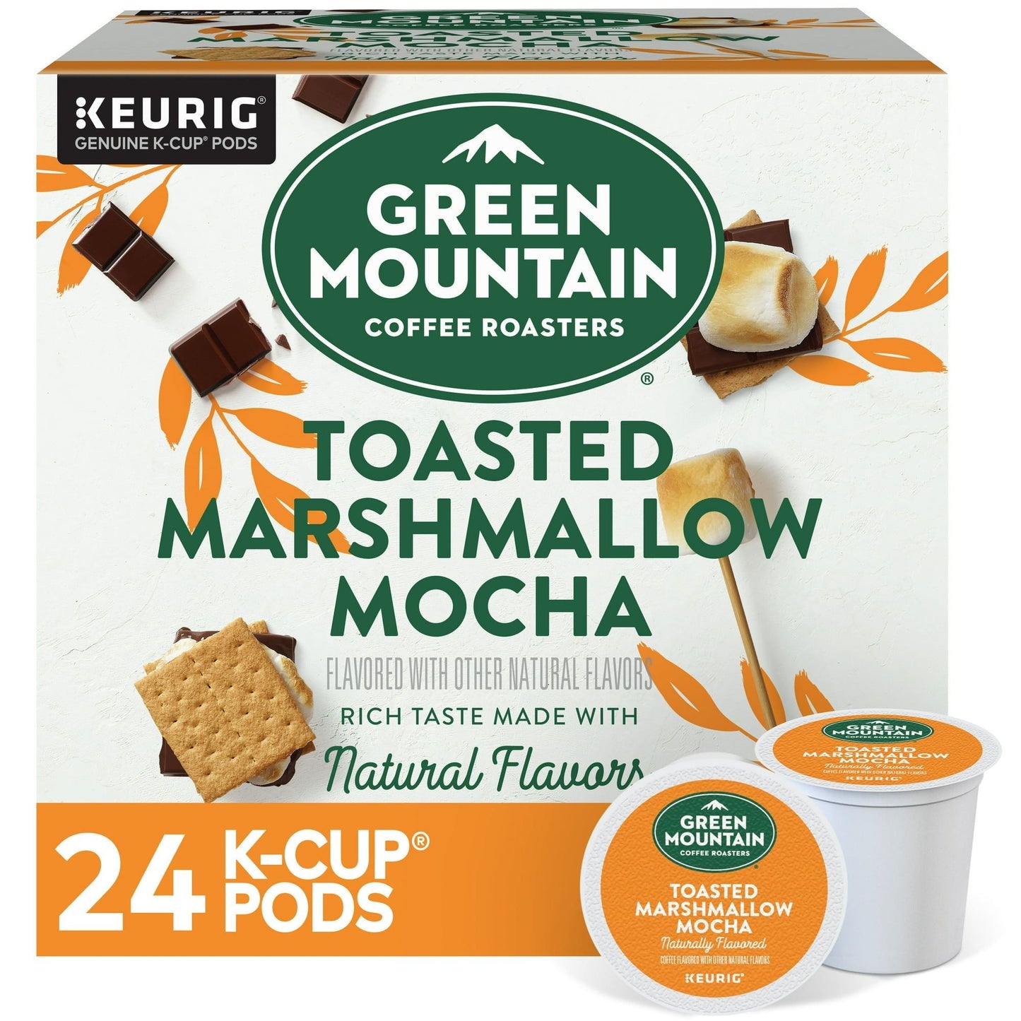 Green Mountain Coffee Roasters Toasted Marshmallow Mocha Keurig Single-Serve K-Cup Pods, Light Roast Coffee, 24 Count - Renee Lane Company