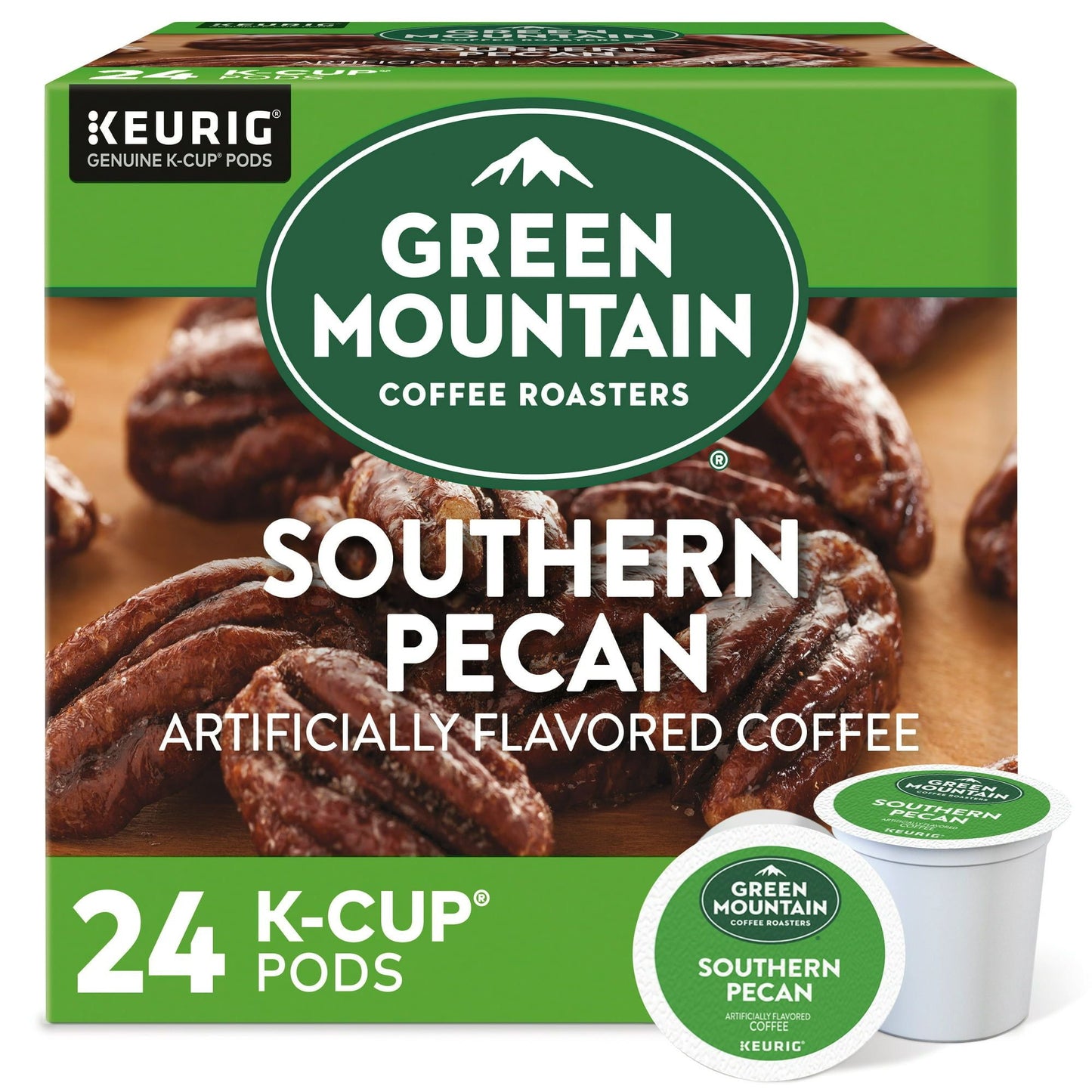 Green Mountain Coffee Southern Pecan Flavored K-Cup Pods, Light Roast, 24 Count for Keurig Brewers - Renee Lane Company