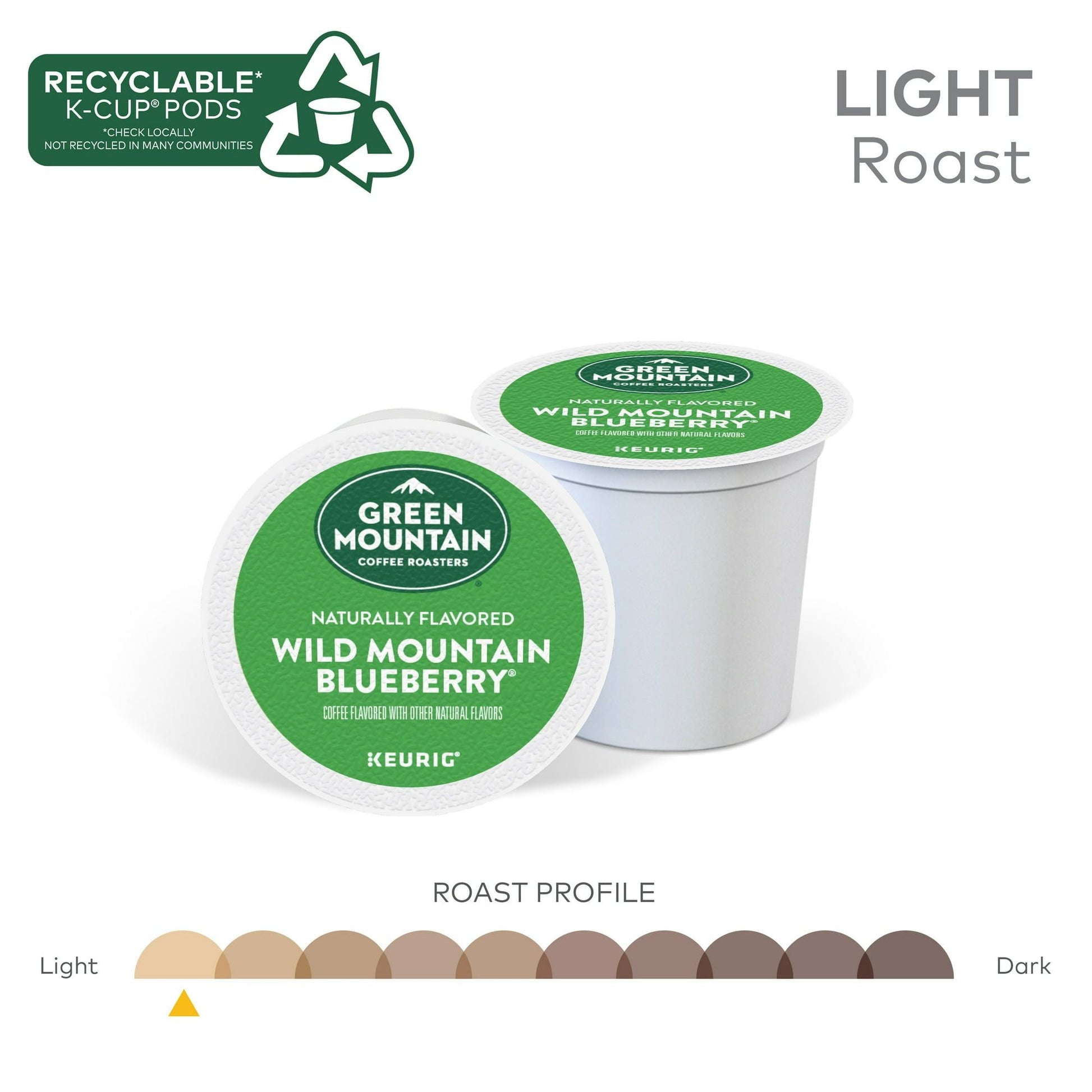 Green Mountain Coffee Wild Mountain Blueberry Keurig Single-Serve K-Cup pods, Light Roast Coffee, 24 Count - Renee Lane Company