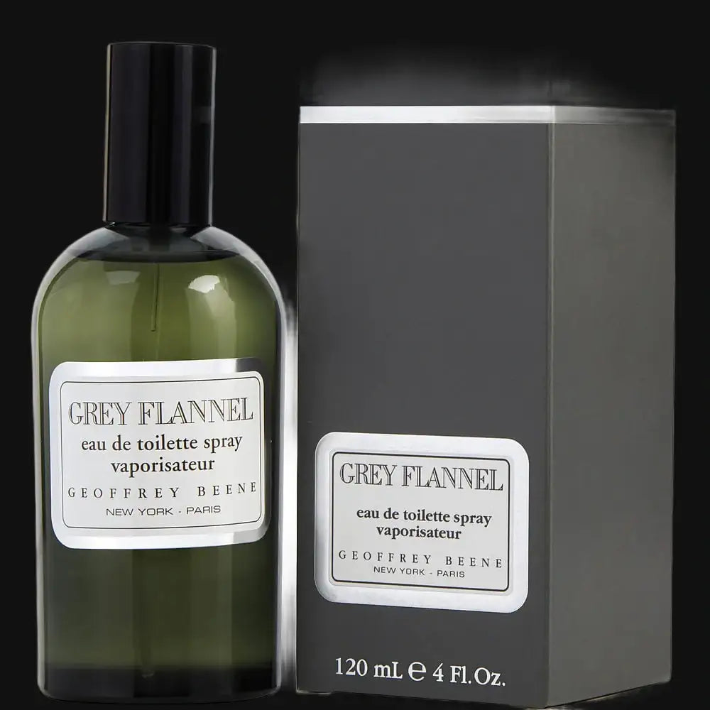 Men's Grey Flannel eau de toilette spray bottle with 120 ml box, Geoffrey Beene