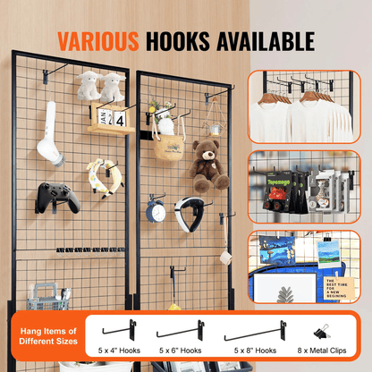 Grid Wall Panels Tower Wire Gridwall Display Racks Double Side Panels - Renee Lane Company