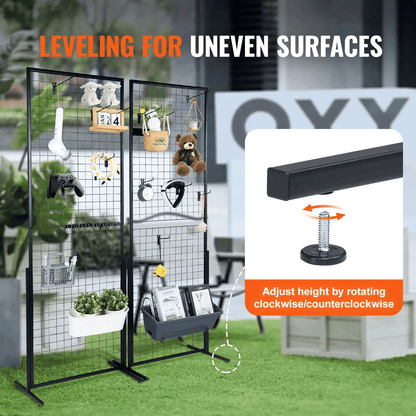 Grid Wall Panels Tower Wire Gridwall Display Racks Double Side Panels - Renee Lane Company