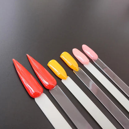 80/50/20pcs Nail Display Sticks Nail Swatch False Nail Tips Nail Gel Polish Practice Clear Display Board for Nail Art Tools