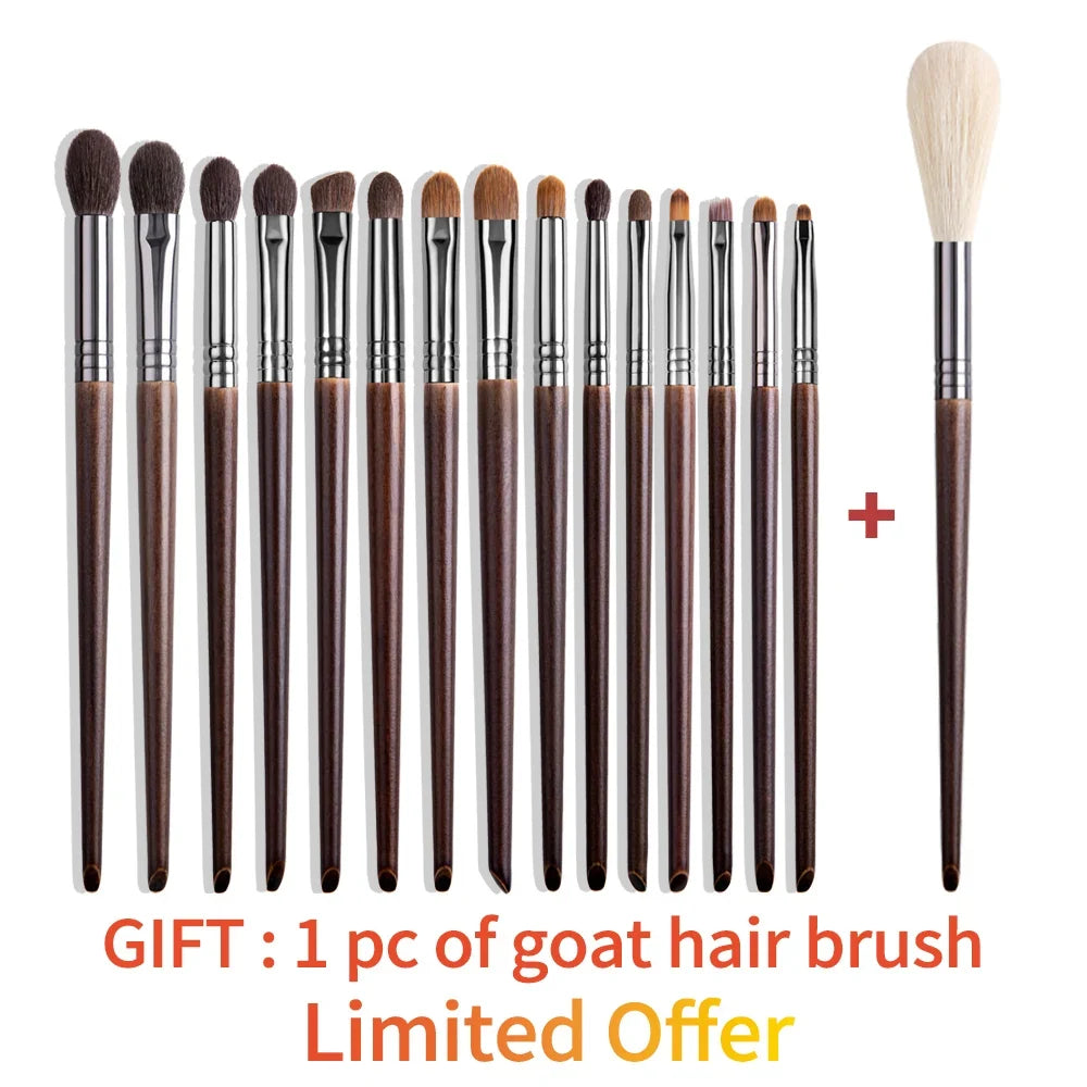 OVW Natural Goat Hair Makeup Brushes Set Professional Kit brocha maquillaje pedzle do makijazu blending smudging brush shader
