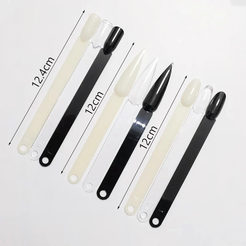 80/50/20pcs Nail Display Sticks Nail Swatch False Nail Tips Nail Gel Polish Practice Clear Display Board for Nail Art Tools