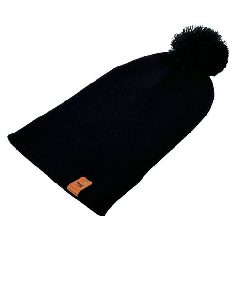 HAAKWEAR Pom Pom Beanie - Made in USA - Black - Renee Lane Company