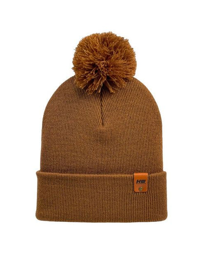 HAAKWEAR Pom Pom Beanie - Made in USA- Camel Brown - Renee Lane Company