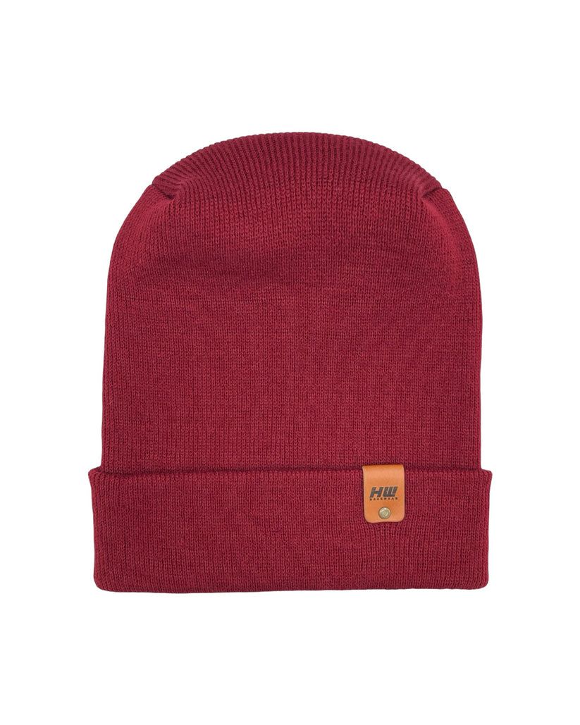 HAAKWEAR Theta-Stitch Cuffed Beanie - Designed and Made in USA (Patent Pending Design) - Burnt Maroon - Renee Lane Company