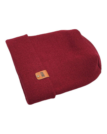 HAAKWEAR Theta-Stitch Cuffed Beanie - Designed and Made in USA (Patent Pending Design) - Burnt Maroon - Renee Lane Company