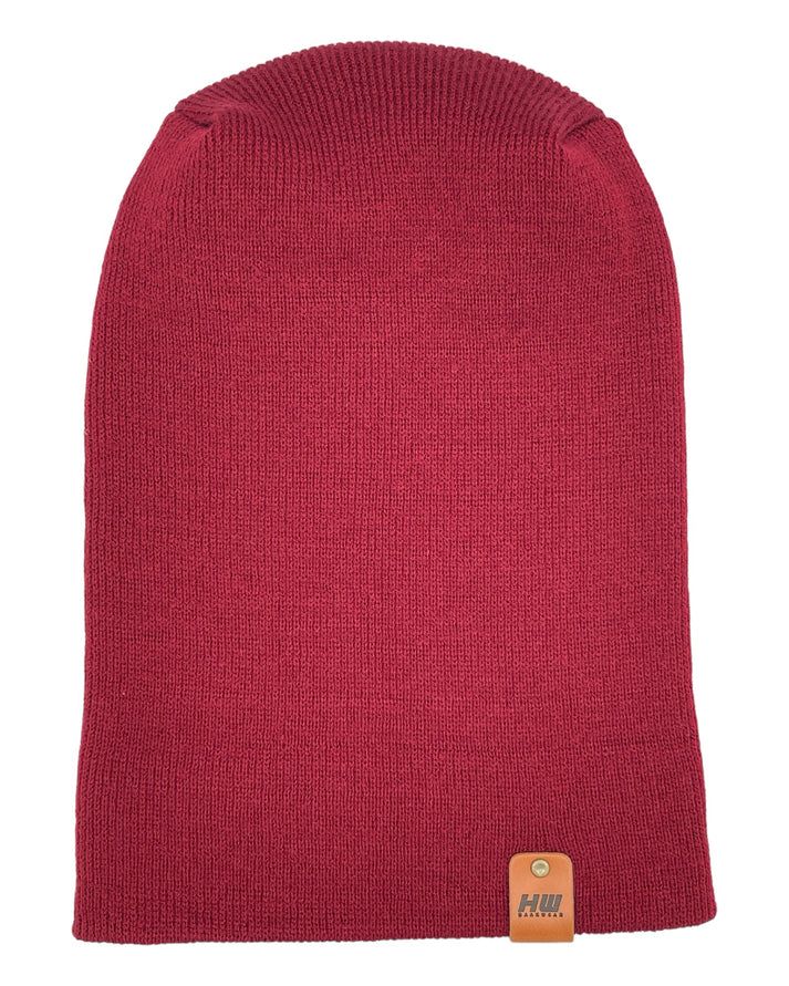 HAAKWEAR Theta-Stitch Cuffed Beanie - Designed and Made in USA (Patent Pending Design) - Burnt Maroon - Renee Lane Company