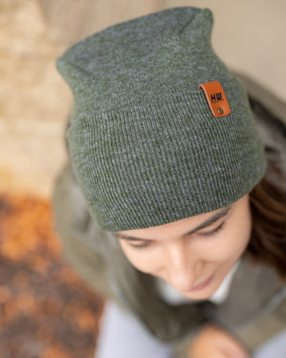 HAAKWEAR Theta-Stitch Cuffed Beanie - Designed and Made in USA (Patent Pending Design) - Forest Green - Renee Lane Company