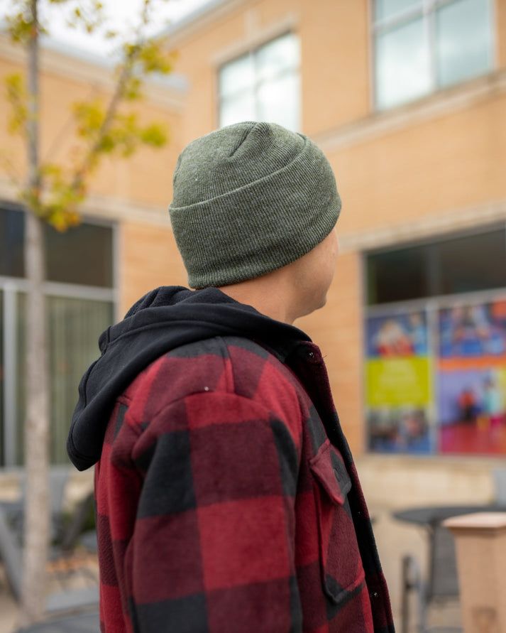HAAKWEAR Theta-Stitch Cuffed Beanie - Designed and Made in USA (Patent Pending Design) - Forest Green - Renee Lane Company