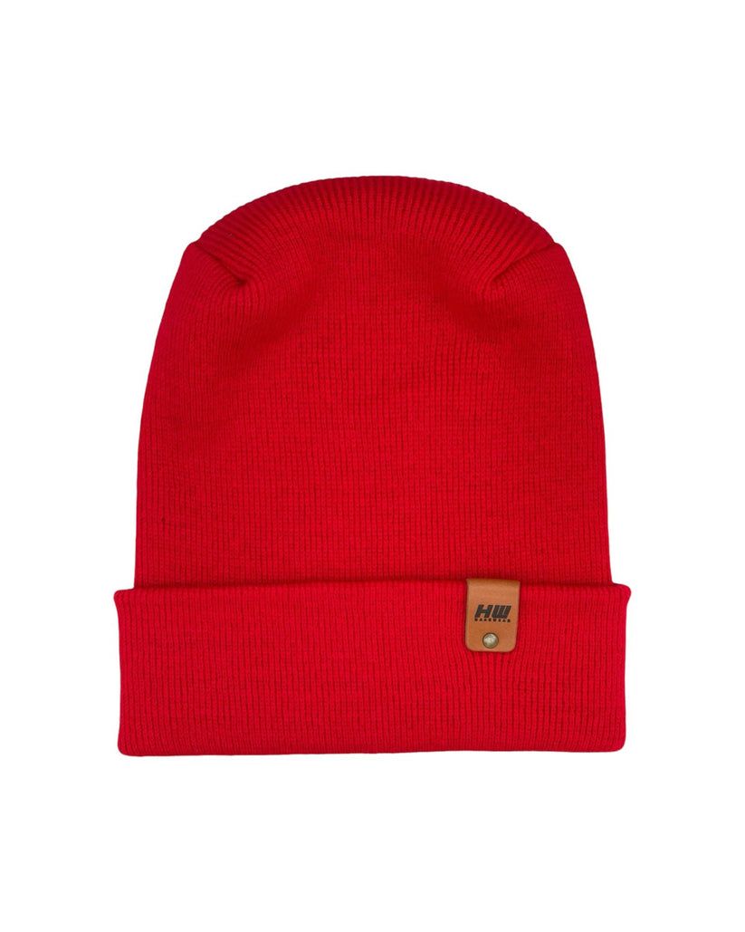HAAKWEAR Theta-Stitch Cuffed Beanie - Designed and Made in USA (Patent Pending Design) - Scarlet Red - Renee Lane Company