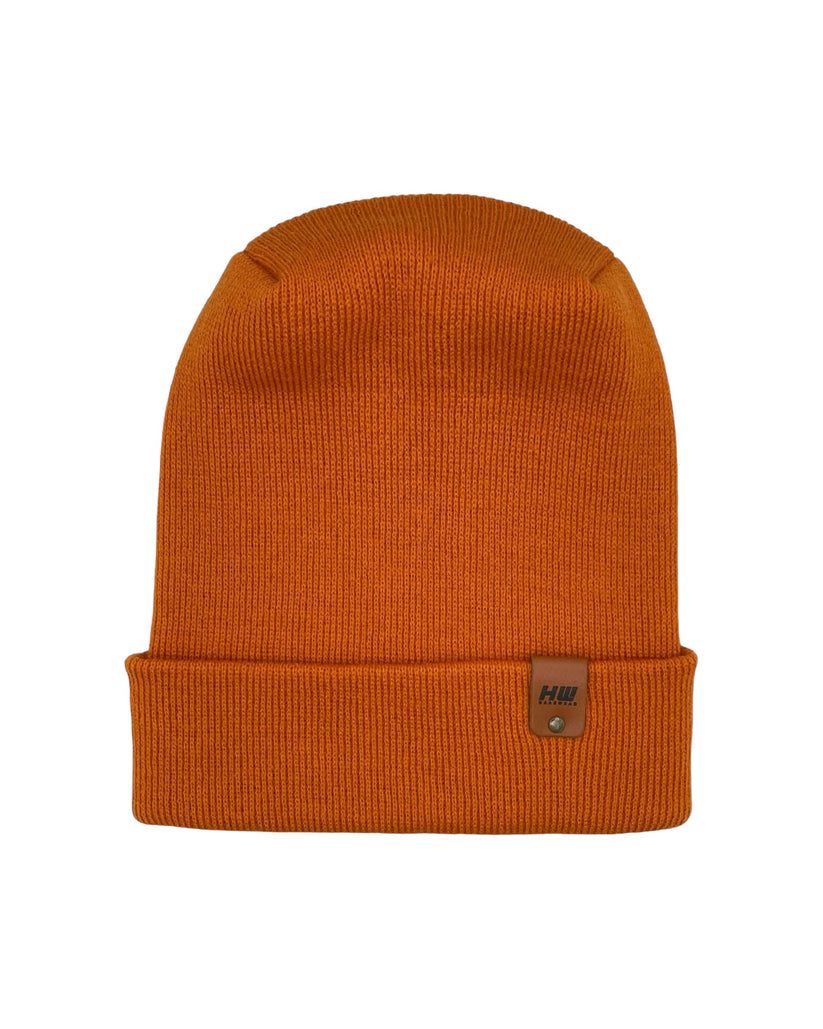 HAAKWEAR Theta-Stitch Cuffed Beanie - Designed and Made in USA (Patent Pending Design) - Tiger Orange - Renee Lane Company