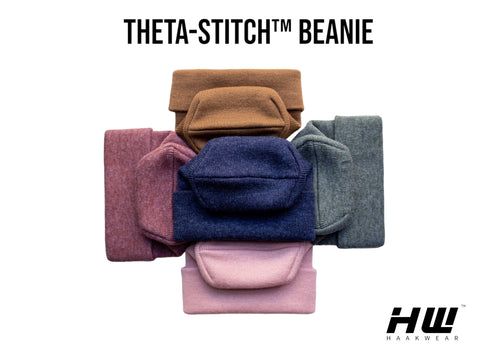 Theta-stitch beanie assortment with folded cuffs in mixed colors, HAAKWEAR logo