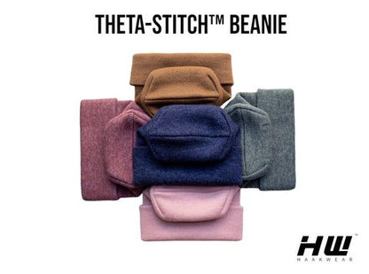 Theta-stitch beanie assortment with folded cuffs in mixed colors, HAAKWEAR logo