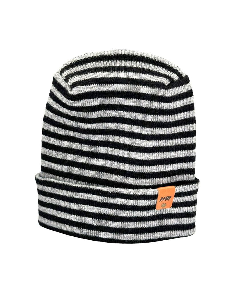 HAAKWEAR Theta Stitch RORO Cuffed Beanie (Patent Pending Design)-Gray/Black, Made in USA - Renee Lane Company
