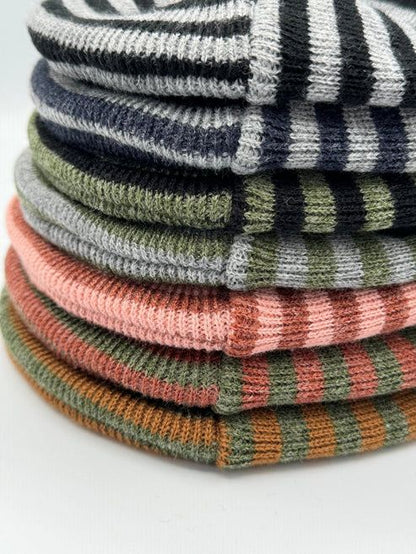 HAAKWEAR Theta Stitch RORO Cuffed Beanie (Patent Pending Design)-Gray/Black, Made in USA - Renee Lane Company