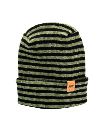 HAAKWEAR Theta Stitch RORO Cuffed Beanie (Patent Pending Design)-Green/Black, Made in USA - Renee Lane Company