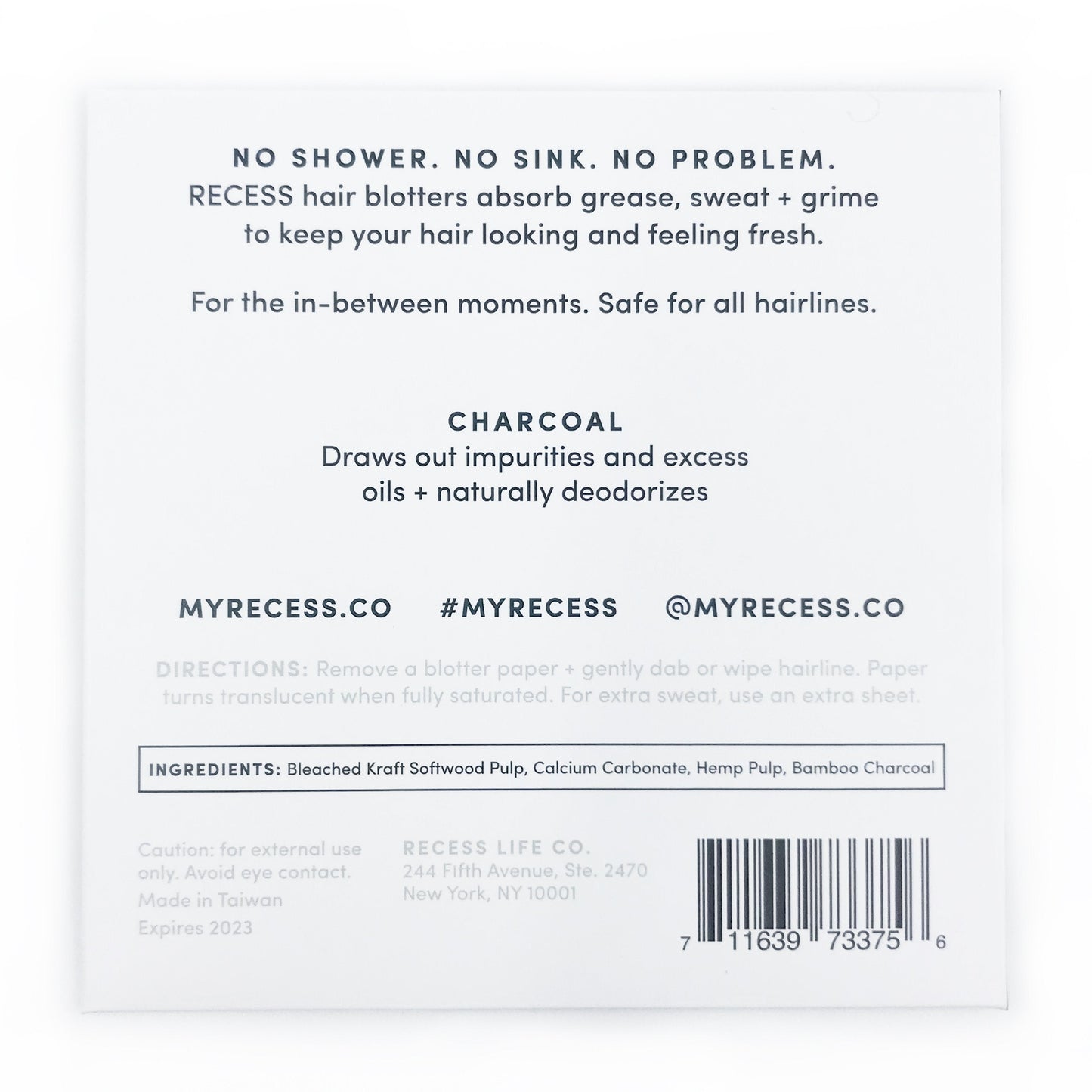 HAIR 101: Charcoal + Hemp Hair Blotters (25 blotter papers) - Renee Lane Company