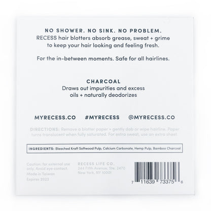 HAIR 101: Charcoal + Hemp Hair Blotters (25 blotter papers) - Renee Lane Company