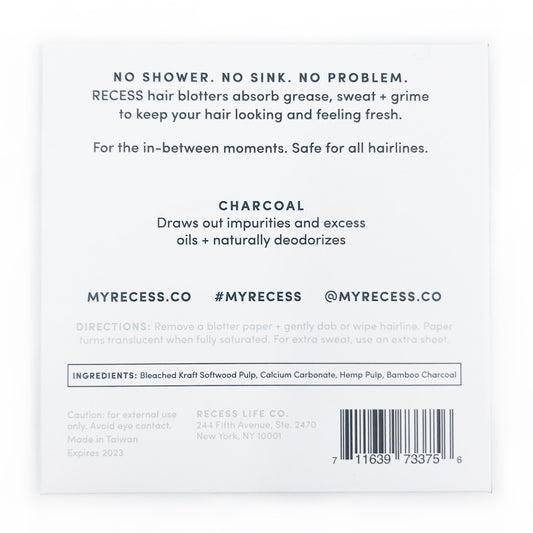 HAIR 101: Charcoal + Hemp Hair Blotters (25 blotter papers) - Renee Lane Company