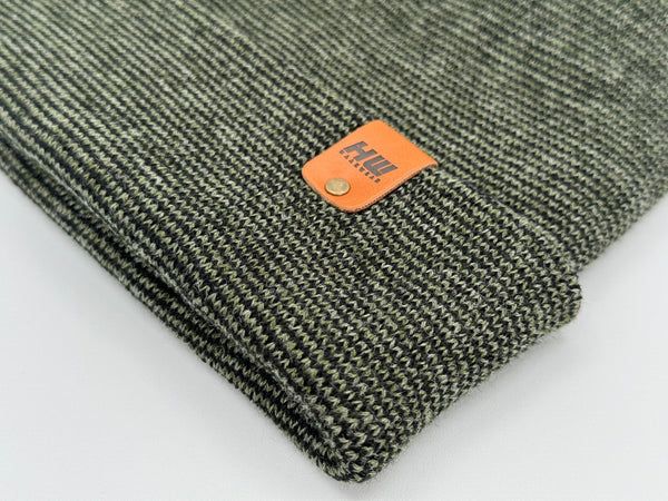 Haakwear Theta Stitch Fusion Cuffed Beanie (Patent Pending Design)-Green/Black, Made in USA - Renee Lane Company