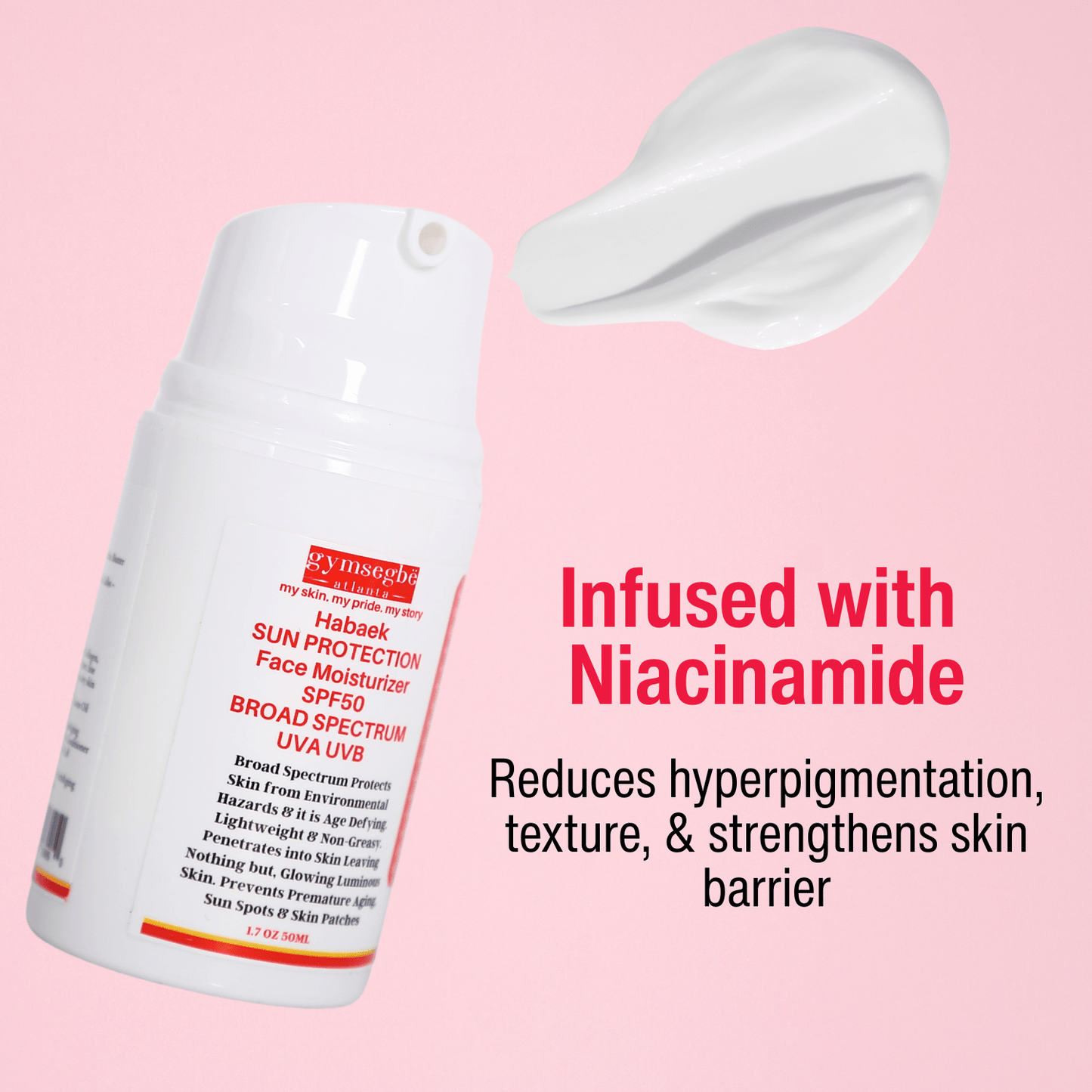 Habaek Sun Protection Face Moisturizer SPF50 | Peptides | Niacinamide - Renee Lane Company